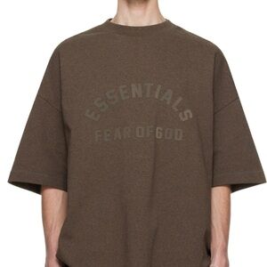 Fear of God Essentials Brown Bonded T-Shirt